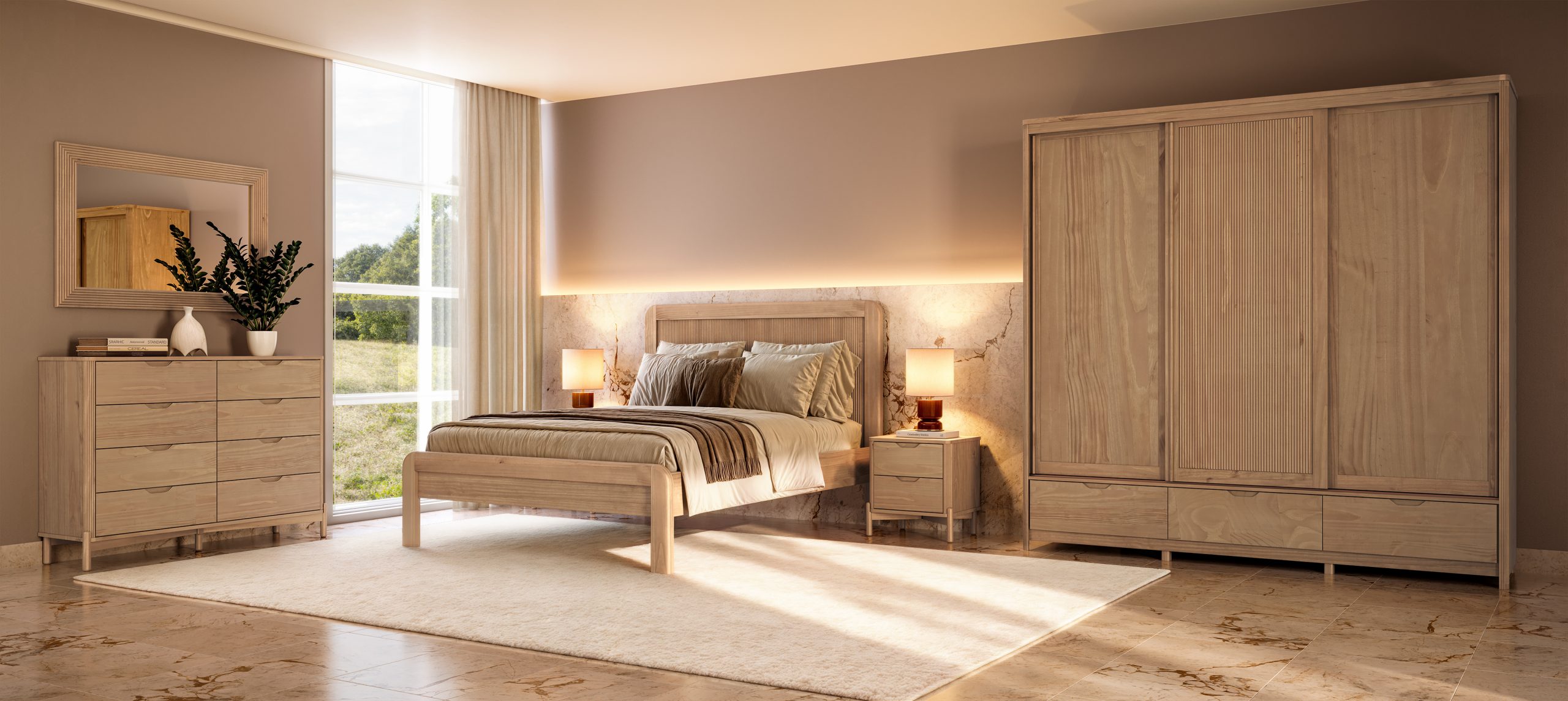 Ambiente de quarto da linha Nest